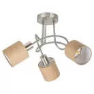 Rábalux 4980 Natina beltéri mennyezeti lámpa, szatén króm, E14, 3x25W