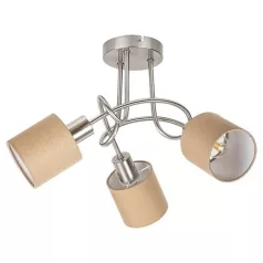   Rábalux 4980 Natina beltéri mennyezeti lámpa, szatén króm, E14, 3x25W