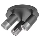 Rábalux 5071 Zircon beltéri mennyezeti lámpa, matt fekete, GU10, 3x5W