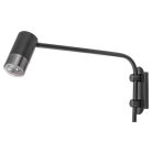 Rábalux 5072 Zircon beltéri fali lámpa kábellel, matt fekete, GU10