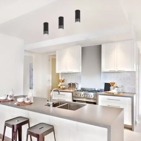 Rábalux 5074 Zircon beltéri mennyezeti lámpa, matt fekete, 1xGU10, H12cm