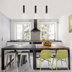   Rábalux 5075 Zircon beltéri mennyezeti lámpa, matt fekete, 1xGU10, H27cm