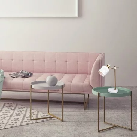 Rábalux 5090 Alberta beltéri asztali lámpa, arany, E27, 1x9W