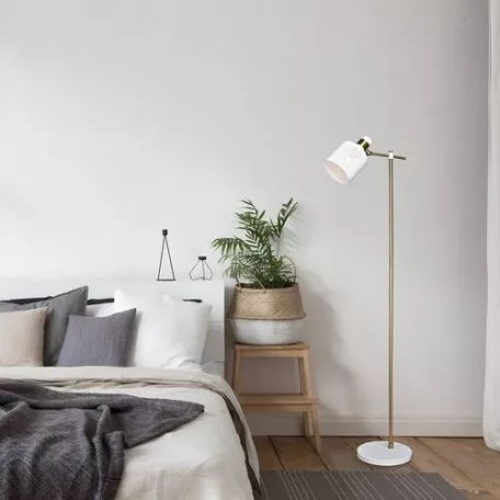 Rábalux 5091 Alberta beltéri állólámpa, arany, E27, 1x9W