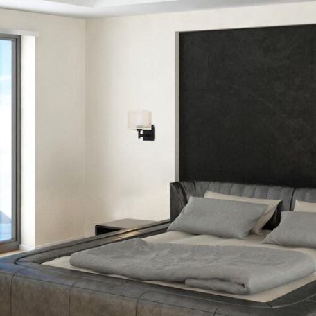 Rábalux 5093 Aneta beltéri fali lámpa, fekete, E27, 1x40W