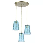 Rábalux 5227 Azurine beltéri függeszték, arany, E27, 3x40W