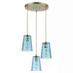   Rábalux 5227 Azurine beltéri függeszték, arany, E27, 3x40W