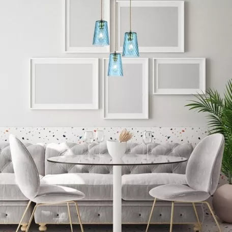 Rábalux 5227 Azurine beltéri függeszték, arany, E27, 3x40W