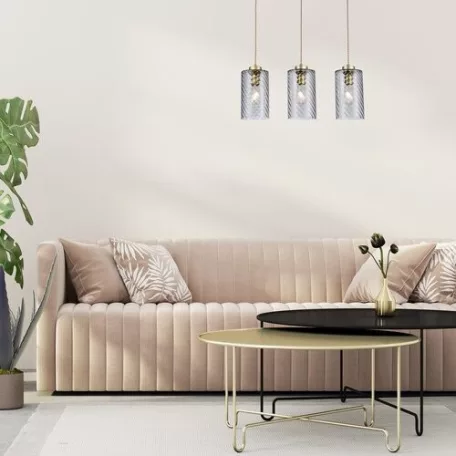 Rábalux 5229 Sheila beltéri függeszték, arany, E27, 3x40W