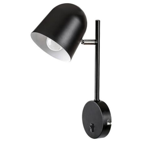 Rábalux 5242 Egon beltéri fali lámpa, fém, matt fekete, E14, 1x40W