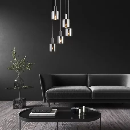 Rábalux 5251 Donati beltéri függeszték, króm, E27, 5x60W