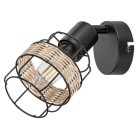 Rábalux 5281 Indiana beltéri fali lámpa, matt fekete, 1xE14, 25W