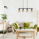 Rábalux 5281 Indiana beltéri fali lámpa, matt fekete, 1xE14, 25W