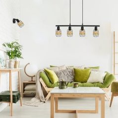   Rábalux 5281 Indiana beltéri fali lámpa, matt fekete, 1xE14, 25W