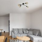 Rábalux 5282 Indiana beltéri mennyezeti lámpa, matt fekete, 4xE14, 25W