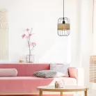 Rábalux 5283 Indiana beltéri függeszték, matt fekete, 1xE27, 40W