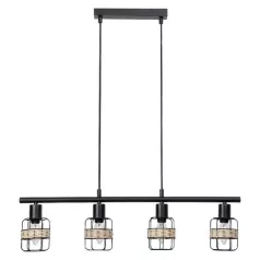   Rábalux 5284 Indiana beltéri függeszték, matt fekete, 4xE14, 25W