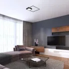 Rábalux 5286 Sirius beltéri mennyezeti lámpa, matt fekete, 30W, 40cm