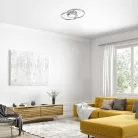 Rábalux 5290 Sirius beltéri mennyezeti lámpa, króm, 30W, 43cm