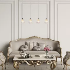   Rábalux 5303 Hestia beltéri függeszték, króm, E14, 4x40W