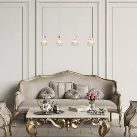 Rábalux 5303 Hestia beltéri függeszték, króm, E14, 4x40W