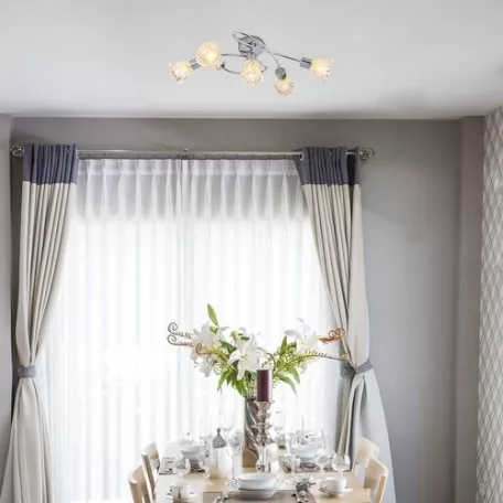 Rábalux 5304 Hestia beltéri mennyezeti lámpa, króm, E14, 5x40W