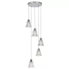 Rábalux 5305 Hestia beltéri függeszték, króm, E14, 5x40W