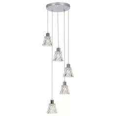   Rábalux 5305 Hestia beltéri függeszték, króm, E14, 5x40W