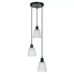   Rábalux 5333 Jarina beltéri függeszték, fekete, E27, 3x40W