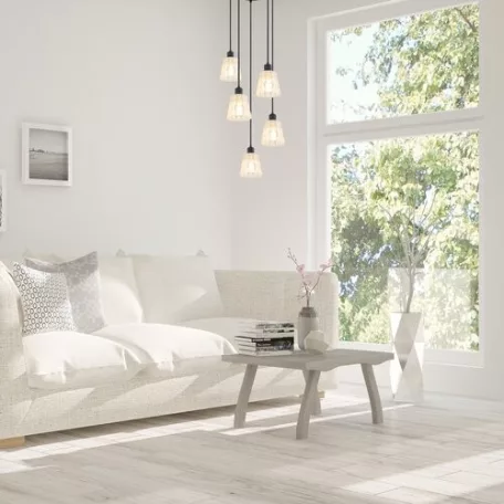 Rábalux 5334 Jarina beltéri függeszték, fekete, E27, 5x40W