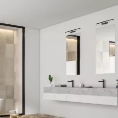   Rábalux 5732 John beltéri fürdőszobai lámpa, fekete, 12W, L49, IP44