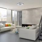 Rábalux 6858 Dalfon beltéri mennyezeti lámpa, ezüst, 40W