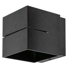   Rábalux 7017 Kaunas beltéri fali lámpa, kocka, matt fekete, 1xG9