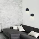 Rábalux 7017 Kaunas beltéri fali lámpa, kocka, matt fekete, 1xG9