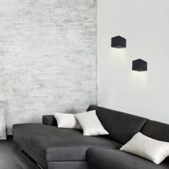   Rábalux 7017 Kaunas beltéri fali lámpa, kocka, matt fekete, 1xG9