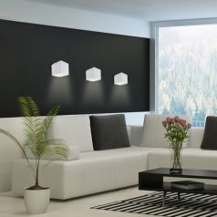   Rábalux 7018 Kaunas beltéri fali lámpa, kocka, matt fehér, 1xG9