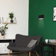   Rábalux 7023 Kaunas beltéri fali lámpa, ovál, matt fekete, 1xG9