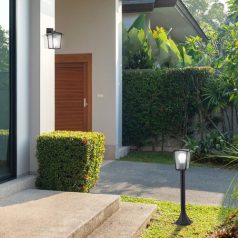   Rábalux 7128 Taverna kültéri állólámpa, matt fekete, 1xE27, H60cm