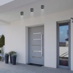   Rábalux 7817 Zombor kültéri mennyezeti lámpa, kerek+sáv, GU10, 35W