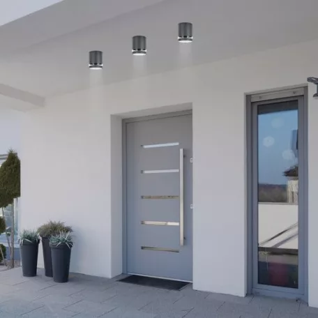 Rábalux 7817 Zombor kültéri mennyezeti lámpa, kerek+sáv, GU10, 35W