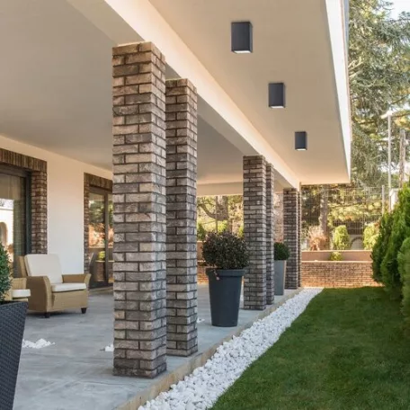 Rábalux 7820 Zombor kültéri mennyezeti lámpa, szögletes, antratic, GU10, 35W