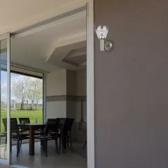   Rábalux 7919 Amalfi kültéri fali lámpa, szatén króm, 8W