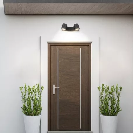 Rábalux 7930 Elva kültéri fali lámpa, antracit, GU10, 2X35W