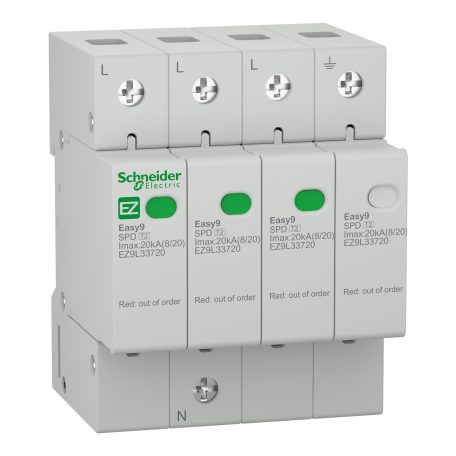 Schneider EZ9L33720 EASY9 PRO Túlfeszültség-korlátozó T2 20kA 3P+N