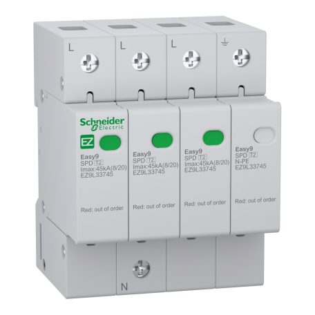 Schneider EZ9L33745 EASY9 PRO Túlfeszültség-korlátozó T2 45kA 3P+N