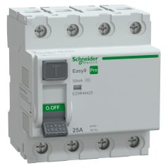   Schneider EZ9R49425 EASY9 PRO Áram-védőkapcsoló (FI-relé) 4P/25A 30mA A