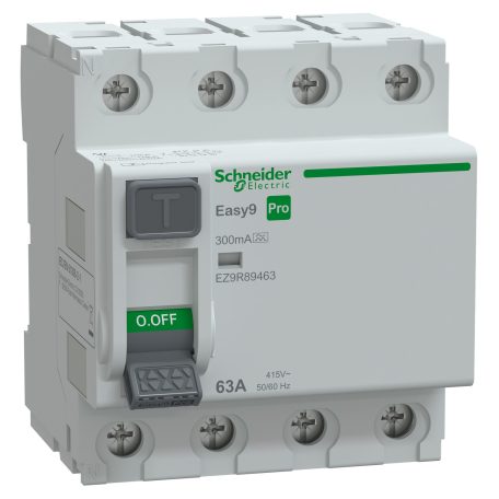 Schneider EZ9R89463 EASY9 PRO Áram-védőkapcsoló (FI-relé) 4P/63A 300mA A