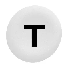 Schneider ZBAF145 Harmony Ø30 panelbe süllyesztett nyomógomb tető, fehér, "T"