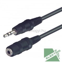   Somogyi Elektronic A 54-5 3, Audió kábel, 3,5mm sztereó dugó - 3,5mm sztereó aljzat, 5m #