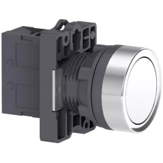   Schneider XA2EA11 Harmony Easy Series  Ø22 Nyomógomb, visszatérő, fehér, 1NO #